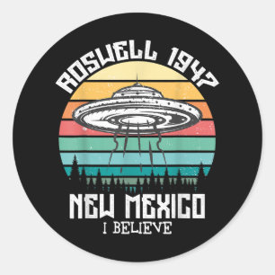 I Want To Believe I Aliens UFO Area 51 Roswell New Classic Round Sticker