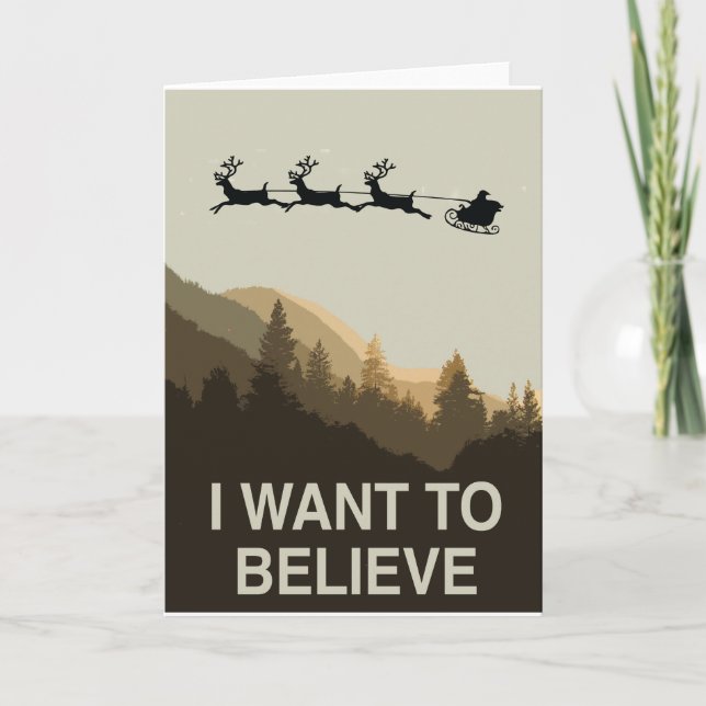 I want to believe in Christmas Holiday Card (Front)