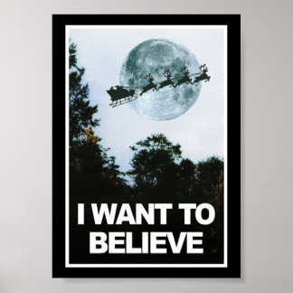 I want to believe, in Santa Poster