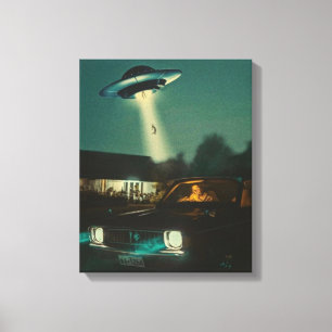 I Want To Believe, Movie Retro 90s, Alien UFO Canvas Print