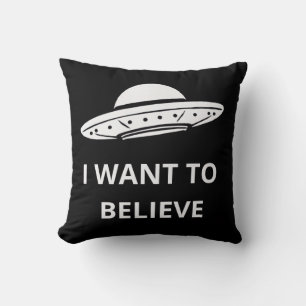 I Want To Believe, Movie Retro 90s, Alien UFO Cushion