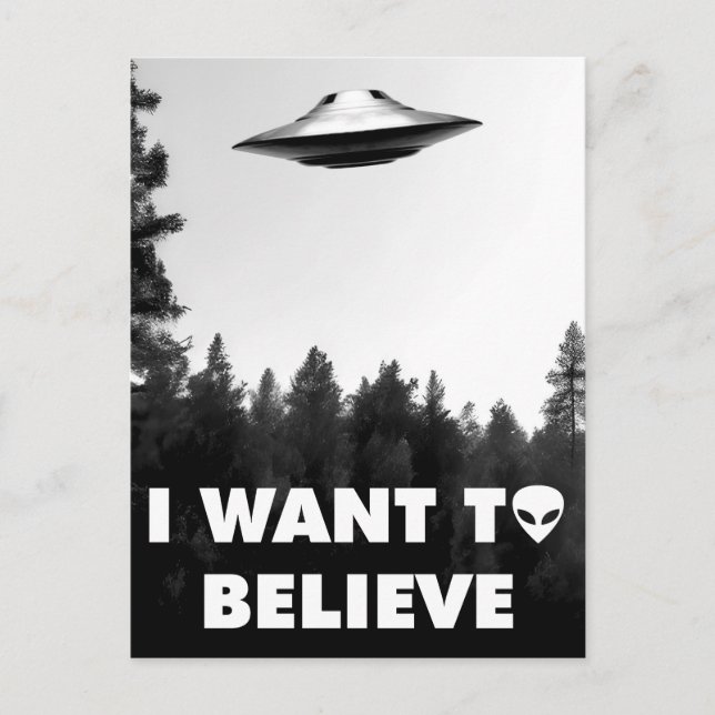I want to believe postcard (Front)