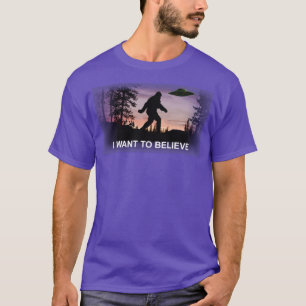 I Want To Believe UFO Bigfoot T-Shirt