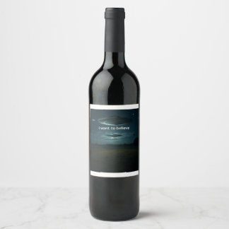 I want to believe wine label