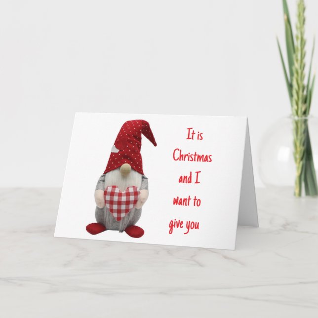 I WANT TO GIVE U MY HEART AT "CHRISTMAS" HOLIDAY CARD (Front)
