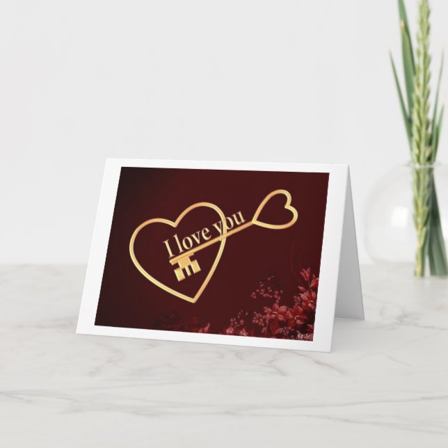 I WANT TO GIVE YOU "THE KEY TO MY HEART" HOLIDAY CARD (Front)