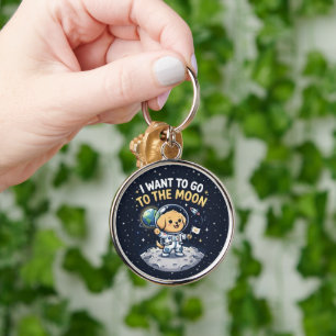 I Want To Go To The Moon Stray Puppy K-Pop  Key Ring