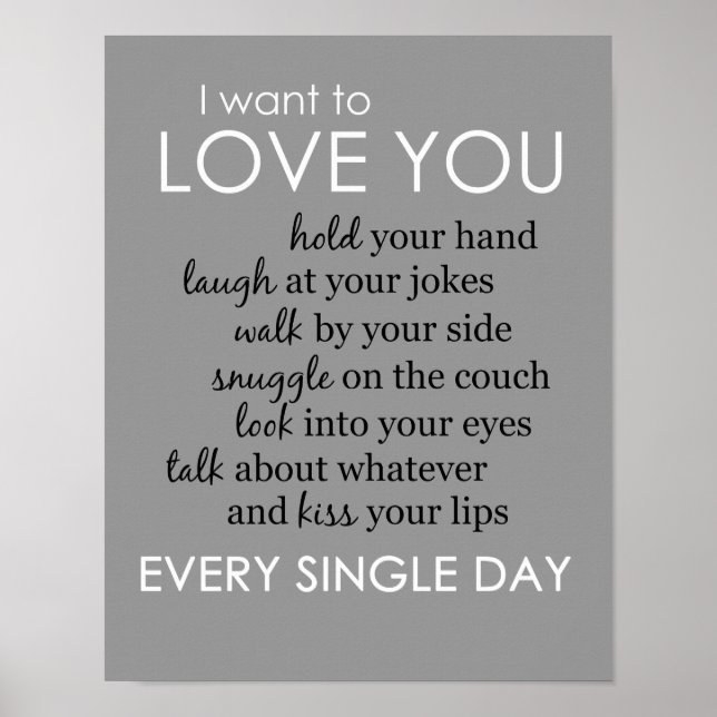 I Want to Love You Every Single Day Poster (Front)