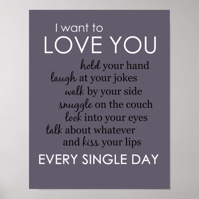 I Want to Love You Every Single Day Poster (Front)