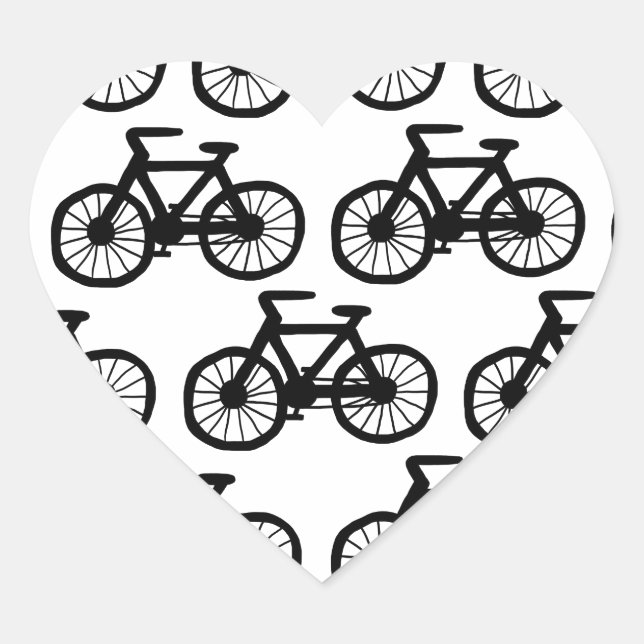I Want to Ride my Bicycle Heart Sticker (Front)