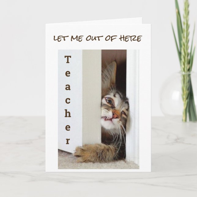 I WANT TO SAY **HAPPY BIRTHDAY TEACHER*** CARD (Front)