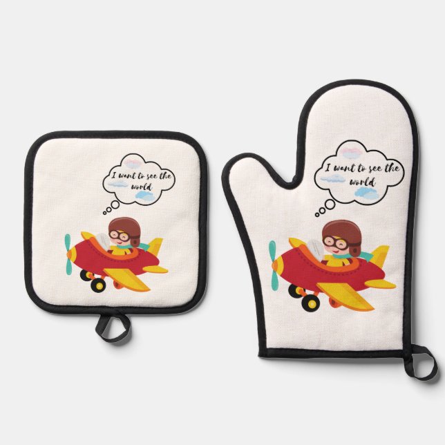 i want to see the work oven mitt & pot holder set (Front)