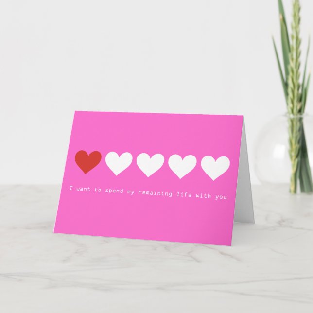 I want to spend my remaining life with you holiday card (Front)