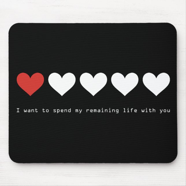 I want to spend my remaining life with you mouse mat (Front)