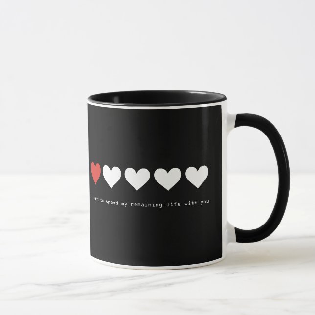 I want to spend my remaining life with you mug (Right)