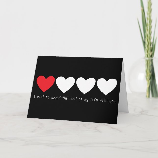 I want to spend rest of my life with you card (Front)