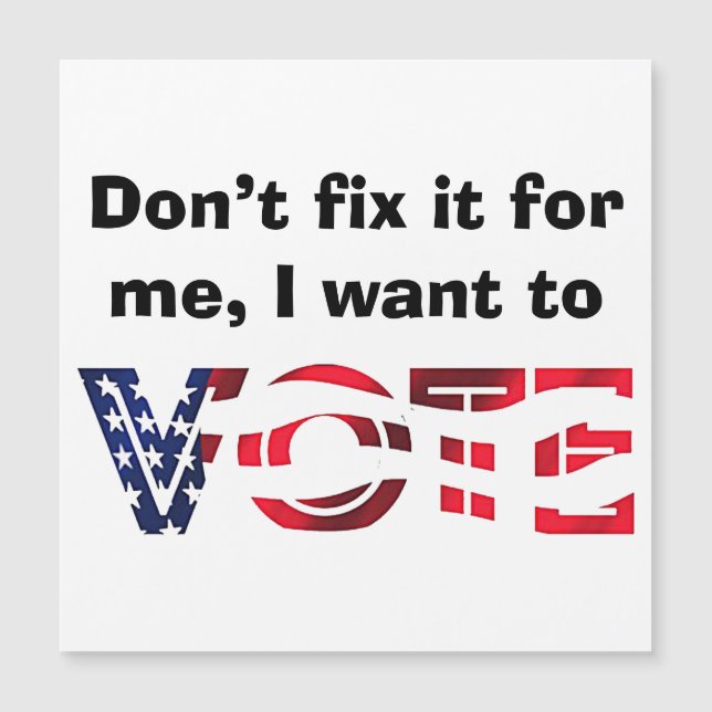 I Want to Vote (Front)