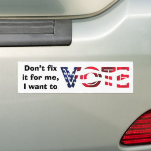 I Want to Vote Bumper Sticker