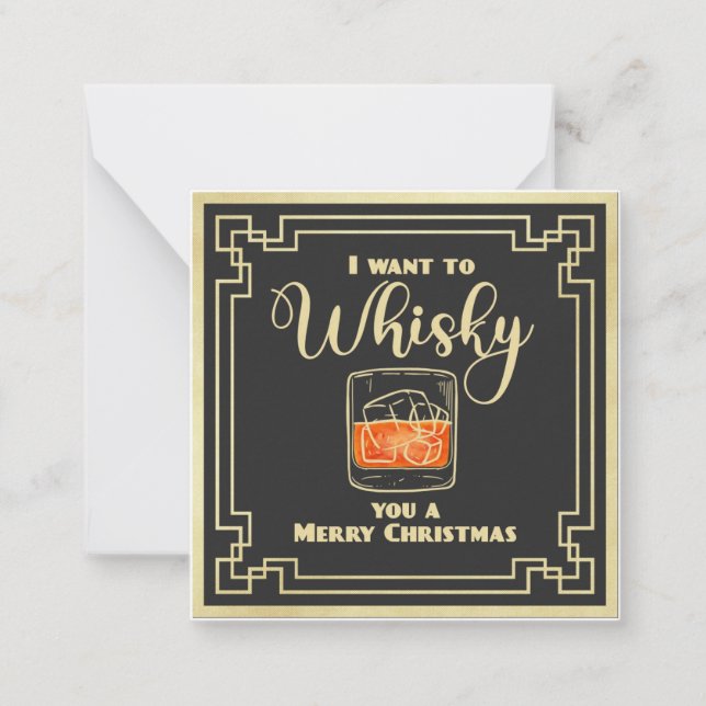 I want to whisky you a merry christmas  card (Front)