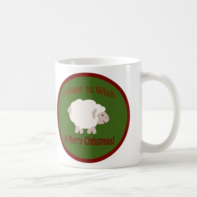 I Want to Wish Ewe a Merry Christmas Coffee Mug (Right)