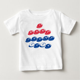 I Want Trump 2024 American Candy Letter Baby T-Shirt