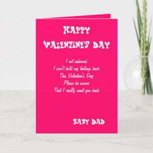 I want you back-baby daddy valentine's day cards