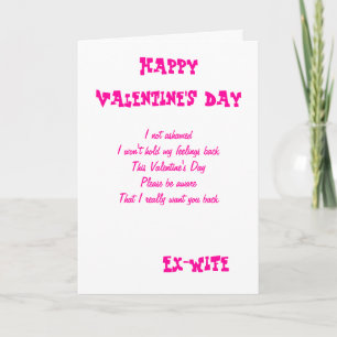 I want you back valentine's day cards