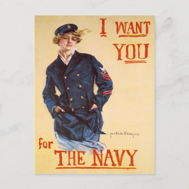 I want you for the Navy Postcard (Front)