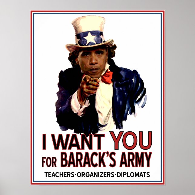I Want You - Obama Political Poster (Front)