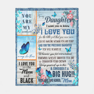 I Want You TO Know I Love You, You're My Sunshine Fleece Blanket