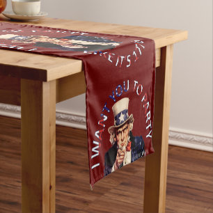 I Want You To Party Lİke Its 1776 Short Table Runner