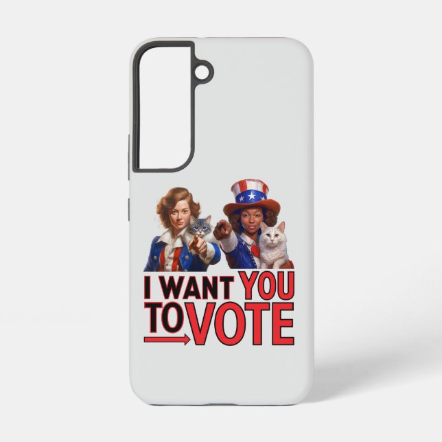 I WANT YOU TO VOTE (Cat Ladies) Samsung Galaxy S22 Case (Back)