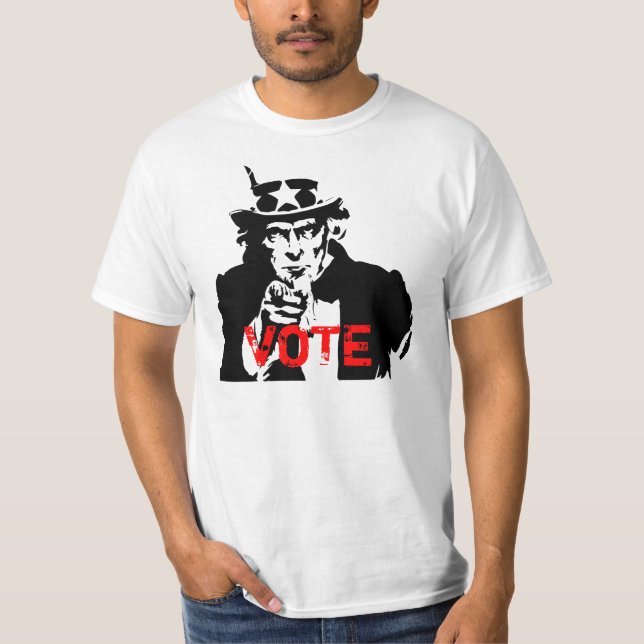 I want YOU to VOTE T-Shirt (Front)