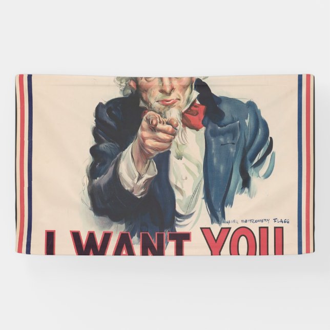 I Want You Uncle Sam Banner (Horizontal)
