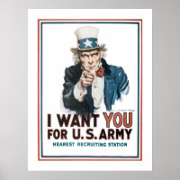 "I Want YOU" Uncle Sam (canvas)