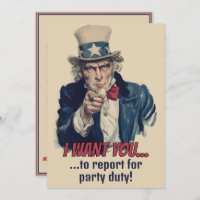 I Want You | Uncle Sam Party Fun Recruitment