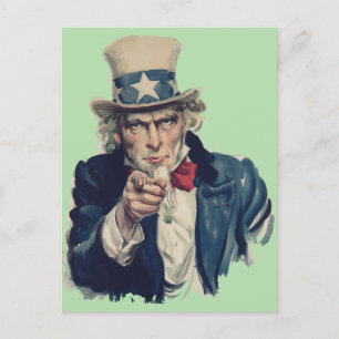 I Want You   Uncle Sam Recruitment Poster US Army Postcard