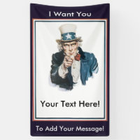 I WANT YOU Uncle Sam To Customise Your Own Message