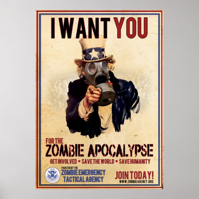 I Want You - Zombie Apocalypse - SUPER VALUE Poster (Front)