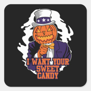 I Want Your Sweet Candy Square Sticker