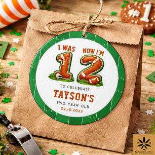 I Was 1, Now I’m 2 – Football America 2nd Birthday Classic Round Sticker