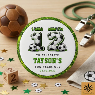 I Was 1 Now I’m 2 Soccer – All-Star 2nd Birthday 3 Cm Round Badge