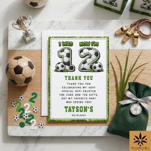 I Was 1 Now I’m 2 Soccer – All-Star 2nd Birthday Thank You Card