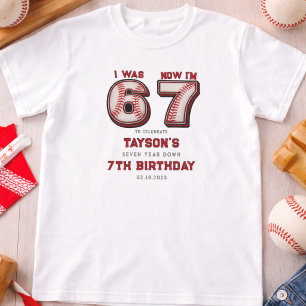 I Was 6, Now I’m 7 – Baseball 7th Birthday T-Shirt