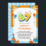 I Was 6 Now I’m 7 Colorful Kids Birthday Party  Invitation<br><div class="desc">Celebrate your child’s special day with this fun, colorful 7th birthday party invitation! Featuring playful illustrations, bright colors, and a cheerful “I Was 6 Now I’m 7” theme, this design is perfect for kids’ birthday celebrations. Fully customizable, you can easily personalize the name, date, time, and location to match your...</div>