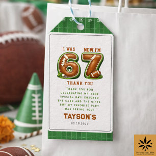 I Was 6, Now I’m 7 – Football America 7th Birthday Gift Tags