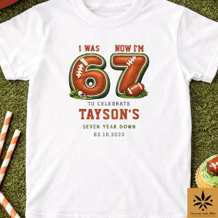 I Was 6, Now I’m 7 – Football America 7th Birthday T-Shirt