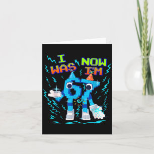I Was 6 Now I’m 7 Six Seven Funny Birthday Kids  Card