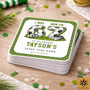 I Was 6, Now I’m 7 Soccer Birthday – All-Star Part Square Sticker