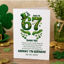 I Was 6 Now I’m 7 St. Patrick’s Day Boy Birthday